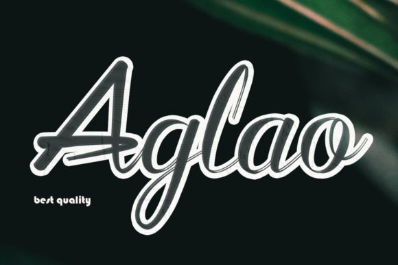 Aglaonema: A Script Font for Handmade Labels