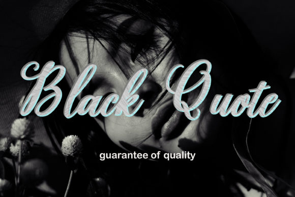 Black Quote: A Refined Script Typeface for Editorial Design