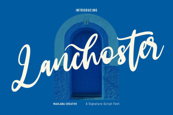 Lanchoster Script Font for Makers