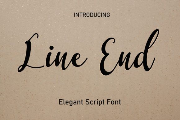 Line End Font Review: Elegant Script for Romantic Branding
