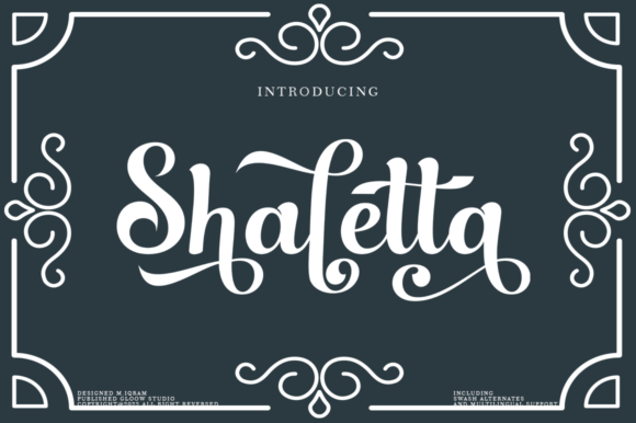 Shaletta: A Classic Script Typeface for Editorial Design