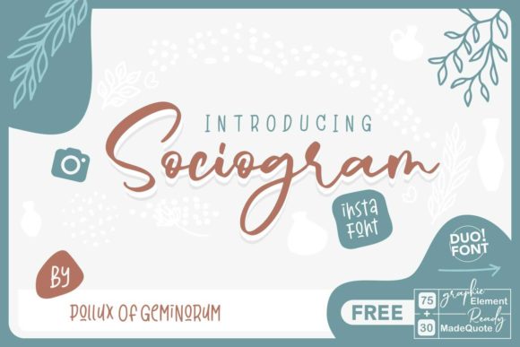 Sociogram: A Stylish Script Font for Web Design