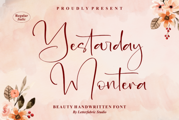 Yestarday Montera Font: A Delicate Script for Elegant Brands